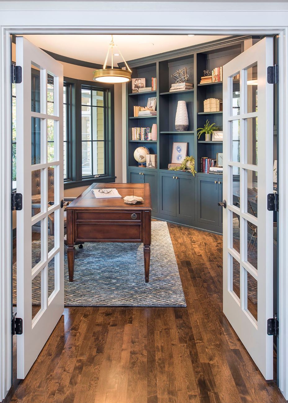 Office Teal Built ins